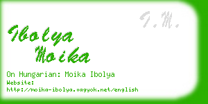 ibolya moika business card